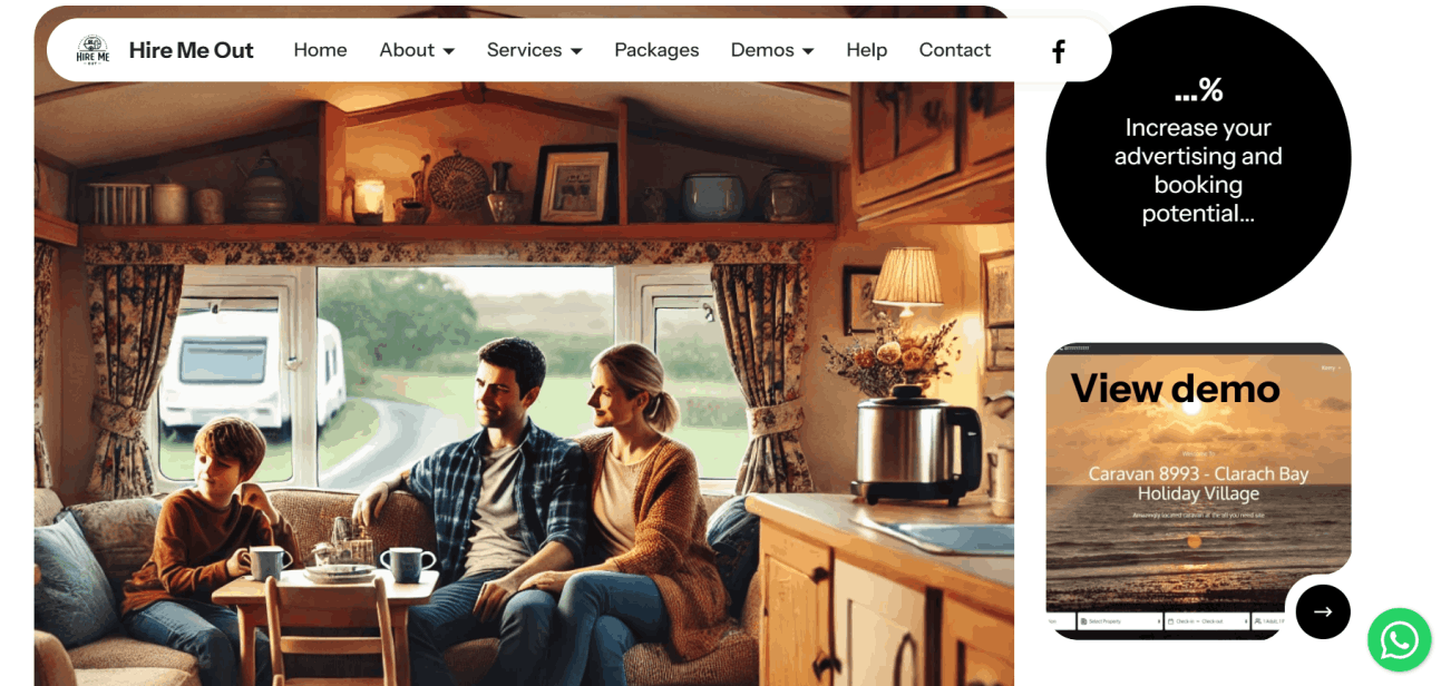 Image of a property rental website