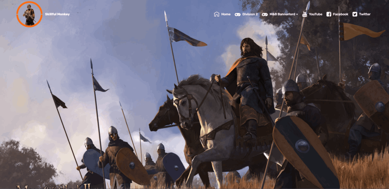 Image of a gaming website